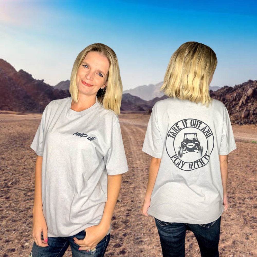 Unisex Gray Graphic Off Road T-Shirt